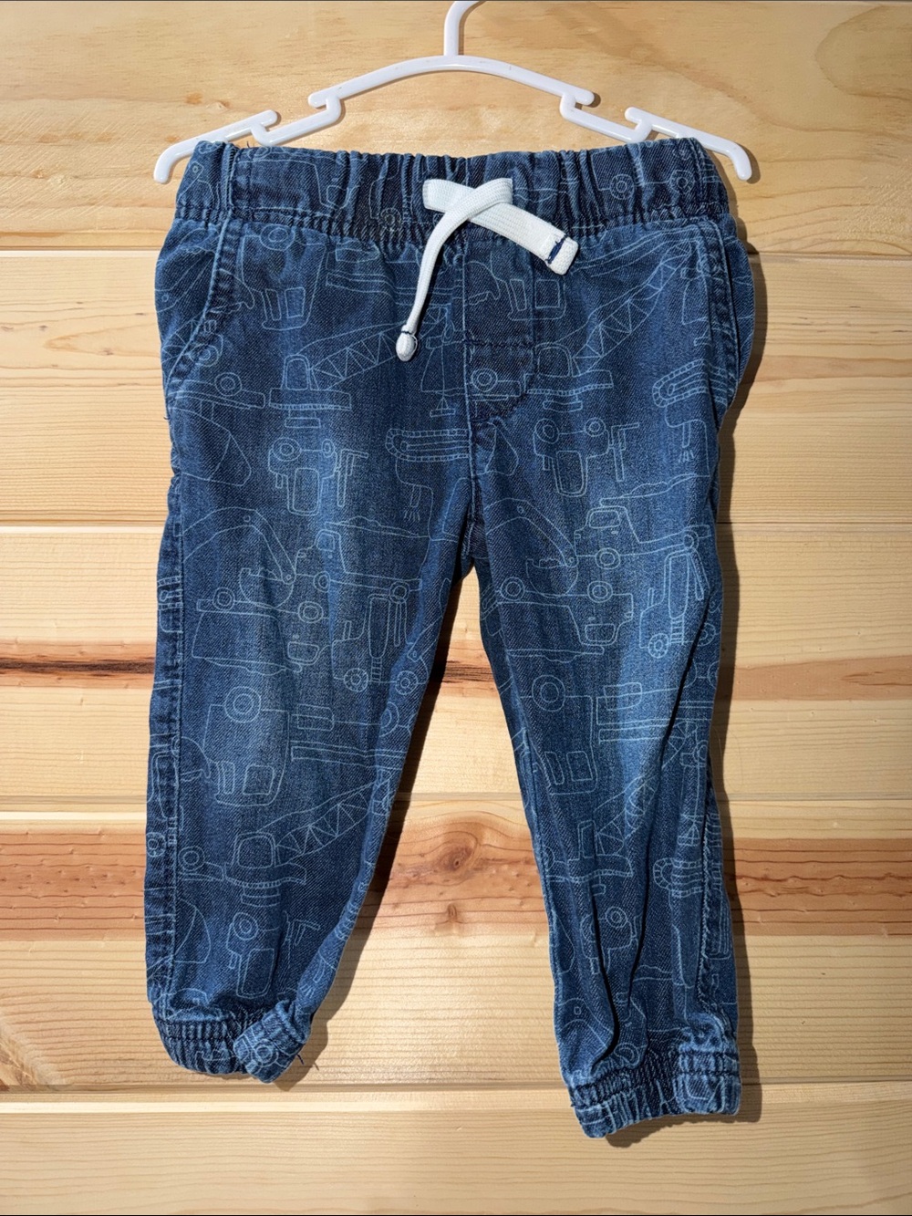 Carter's Blue Construction-Print Jogger Pants